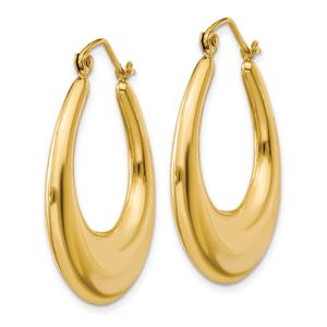 Gold Classics(tm) 30mm. 14kt. Gold Polished Hoop Earrings alternate view