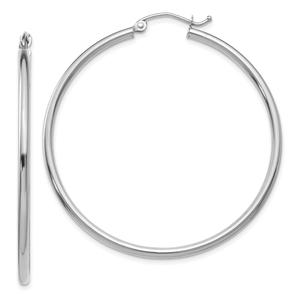 Gold Classics(tm) 14kt. Polished 45mm Tube Hoop Earrings