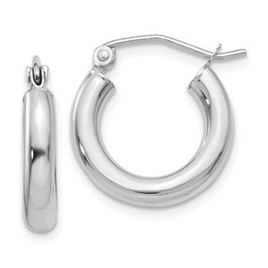 Gold Classics(tm) 14kt. White Gold 16mm Tube Hoop Earrings