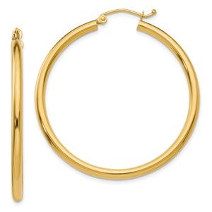 Gold Classics(tm) 14kt. Gold 2.5mm Thick Hoop Earrings