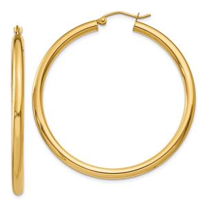 Gold Classics(tm) 14kt. Gold 45mm Tube Hoop Earrings