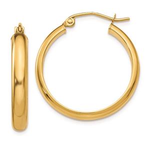 Gold Classics(tm) 14kt. Gold 21x3.75mm Hoop Earrings