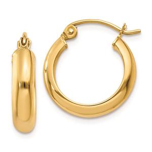 Gold Classics(tm) 14kt. Gold 17x3.75mm Hoop Earrings