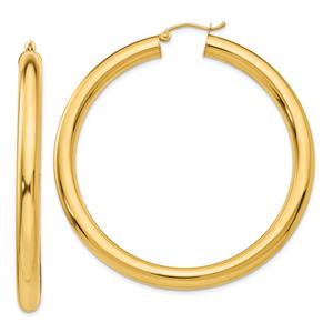 Gold Classics(tm) 14kt. Polished Gold 5mm Tube Hoop Earrings
