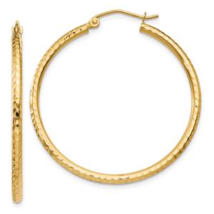 Gold Classics(tm) 14kt. Gold 35mm Tube Hoop Earrings