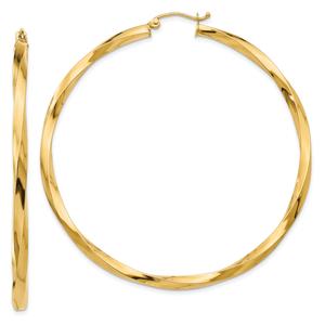 Gold Classics(tm) 14kt. 40mm Twist Hoop Earrings