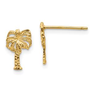 Gold Classics(tm) 14kt. Gold Palm Tree Stud Earrings