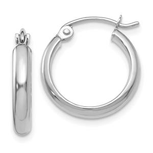 Gold Classics(tm) 14kt. White Gold 2.75mm Hoop Earrings