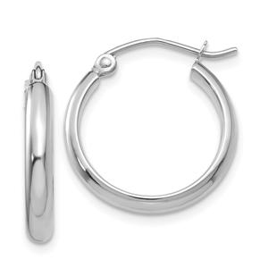 Gold Classics(tm) 14kt. White Gold 18mm Hoop Earrings