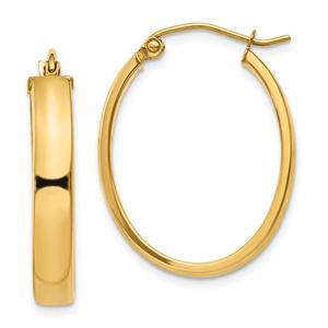 Gold Classics(tm) 14kt. 24x17mm Lightweight Oval Hoop Earrings