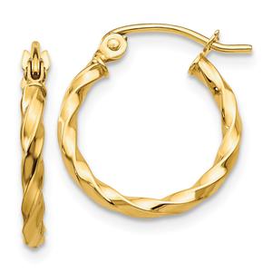 Gold Classics(tm) 14kt. Gold 12mm Hoop Earrings