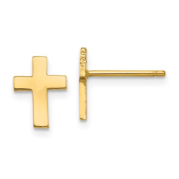 Gold Classics(tm) 14kt. Cross Stud Earrings
