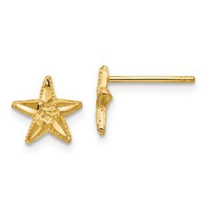 Gold Classics(tm) 14kt. Gold Sparkling Starfish Earrings