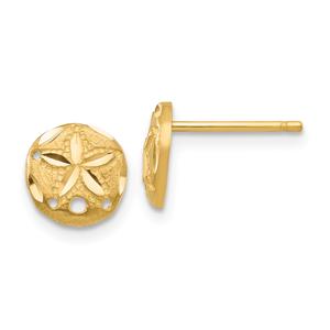 Gold Classics(tm) 14kt. Gold 8mm Sand Dollar Stud Earrings