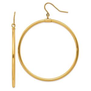 Gold Classics(tm) 14kt. Gold 40x2mm Hoop Dangle Earrings