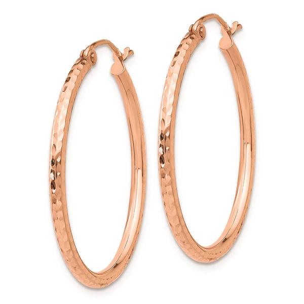Gold Classics(tm) 14kt. Rose Gold 30mm Polished Hoop Earrings alternate view