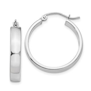 Gold Classics(tm) 14kt. White Gold 22mm Polished Hoop Earrings
