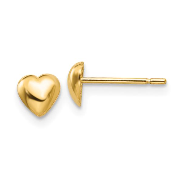 Gold Classics(tm) 14kt. Polished Heart Stud Earrings