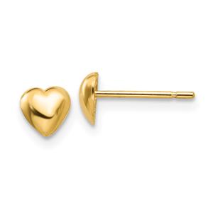 Gold Classics(tm) 14kt. Polished Heart Stud Earrings