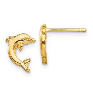 Gold Classics(tm) 14kt. Gold 7mm Dolphin Stud Earrings