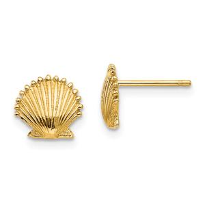 Gold Classics(tm) 14kt. Scallop Shell Stud Earrings