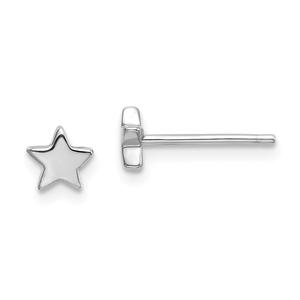 Gold Classics(tm) 14kt. White Gold Polished Star Post Earrings