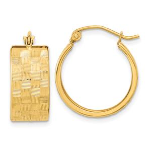 Gold Classics(tm) 14kt. Gold Diamond Cut 8.5mm Hoop Earrings