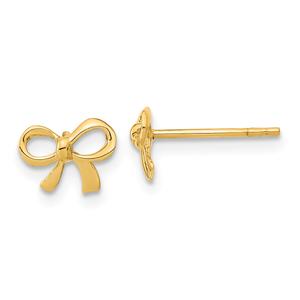 Gold Classics(tm) 14kt. Gold Polished Bow Stud Earrings