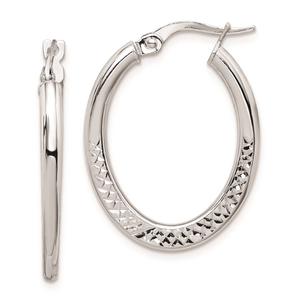Gold Classics(tm) 14kt. White Gold Diamond Pattern Earrings