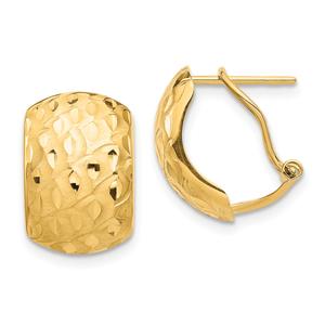Gold Classics(tm) 14kt. Textured Omega Back Stud Earrings