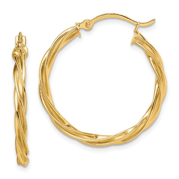 Gold Classics(tm) 14kt. Twisted Gold Hoop Earrings