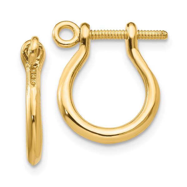 Gold Classics(tm) 14kt. Gold 3D Shackle Link Screw Earrings