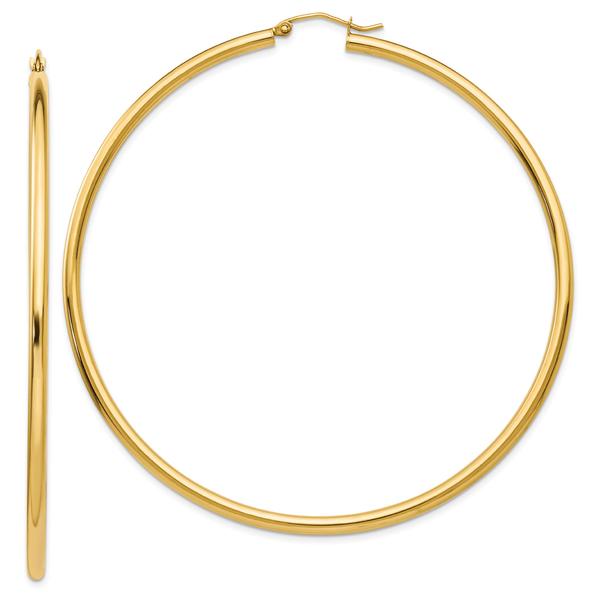 Gold Classics(tm) 14kt. Gold Polished 2.25mm Hoop Earrings