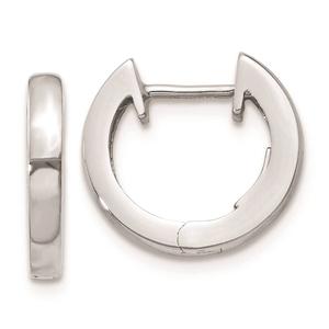 Gold Classics(tm) 14kt. White Gold Hinged Hoop Earrings