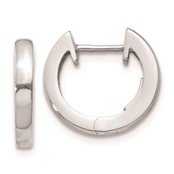 Gold Classics(tm) 14kt. White Gold Hinged Hoop Earrings