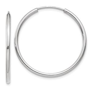 Gold Classics(tm) 14kt. 28mm White Gold Endless Hoop Earrings