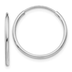 Gold Classics(tm) 14kt. 23mm White Gold Endless Hoop Earrings