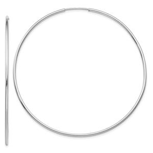 Gold Classics(tm) 14kt. 59mm White Gold Endless Hoop Earrings