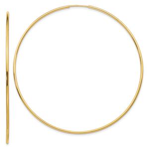Gold Classics(tm) 14kt. Gold Polished Tube Hoop Earrings