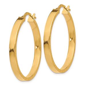 Gold Classics(tm) 14kt. Gold 3mm Polished Hoop Earrings alternate view