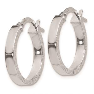 Gold Classics(tm) 14kt. White Gold 20mm Hoop Earrings alternate view