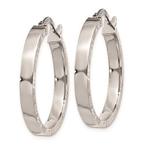 Gold Classics(tm) 14kt. White Gold 25mm Hoop Earrings alternate view