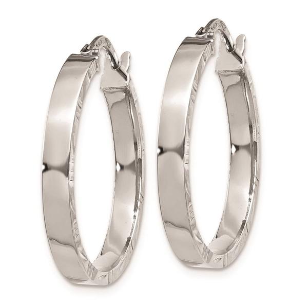 Gold Classics(tm) 14kt. White Gold 25mm Hoop Earrings alternate view
