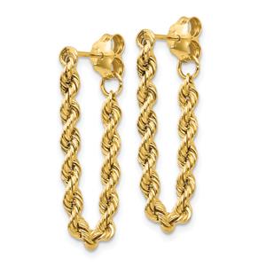 Gold Classics(tm) 14kt. Dangle Rope Earrings alternate view