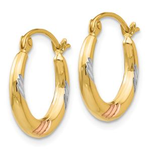 Gold Classics(tm) 14kt. Gold Polish & Textured Hoop Earrings alternate view