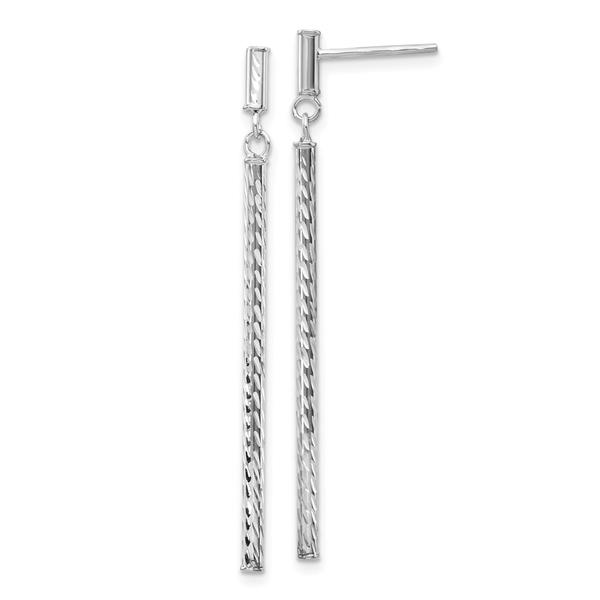 Gold Classics(tm) 14kt. White Gold Dangle Bar Stud Earrings