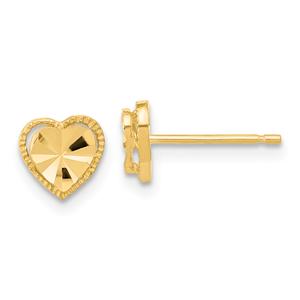 Gold Classics(tm) 14kt. Diamond Heart Post Earrings