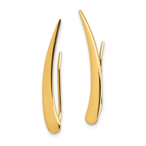 Gold Classics(tm) 14kt. Gold Pointed Ear Climber Stud Earrings