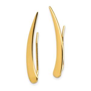 Gold Classics(tm) 14kt. Gold Pointed Ear Climber Stud Earrings