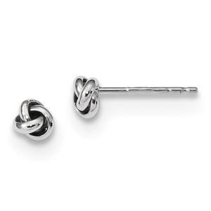 Gold Classics(tm) 4.5mm White Gold Love Knot Stud Earrings